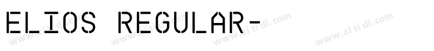 Elios Regular字体转换